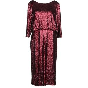 Badgley Mishka maroon sequin dress